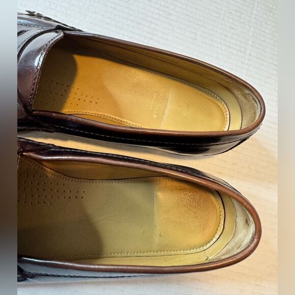 Men’s Cole Haan Leather Penny Loafers Sz 11.5 M Leather Soles Burgundy Cordovan - Picture 7 of 16